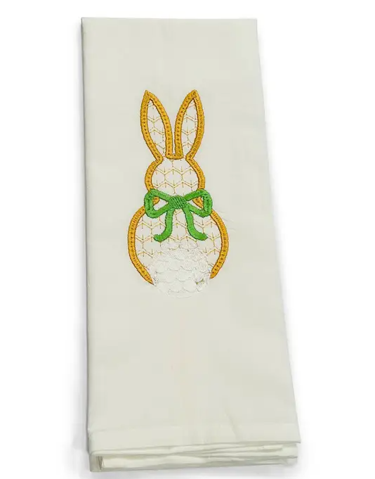 Bunny with Bow Towel White