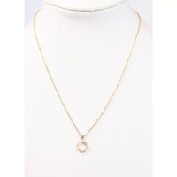 Bastion Cz Circle Necklace Gold