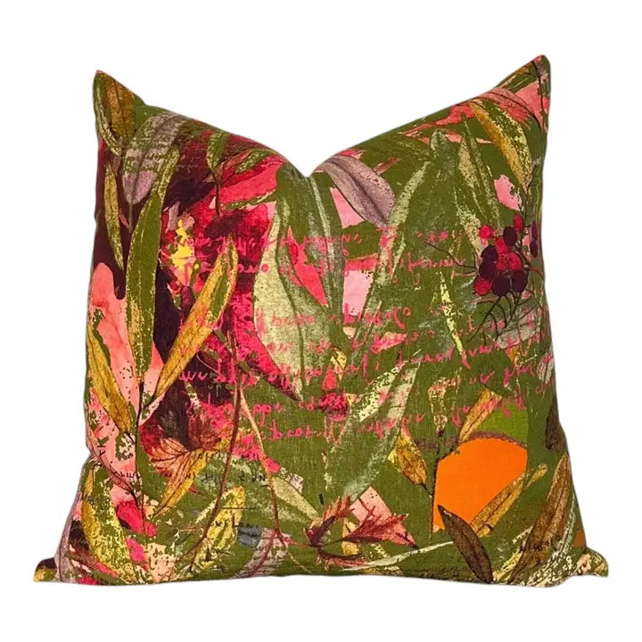 Featherington- Green Linen Euro Pillow