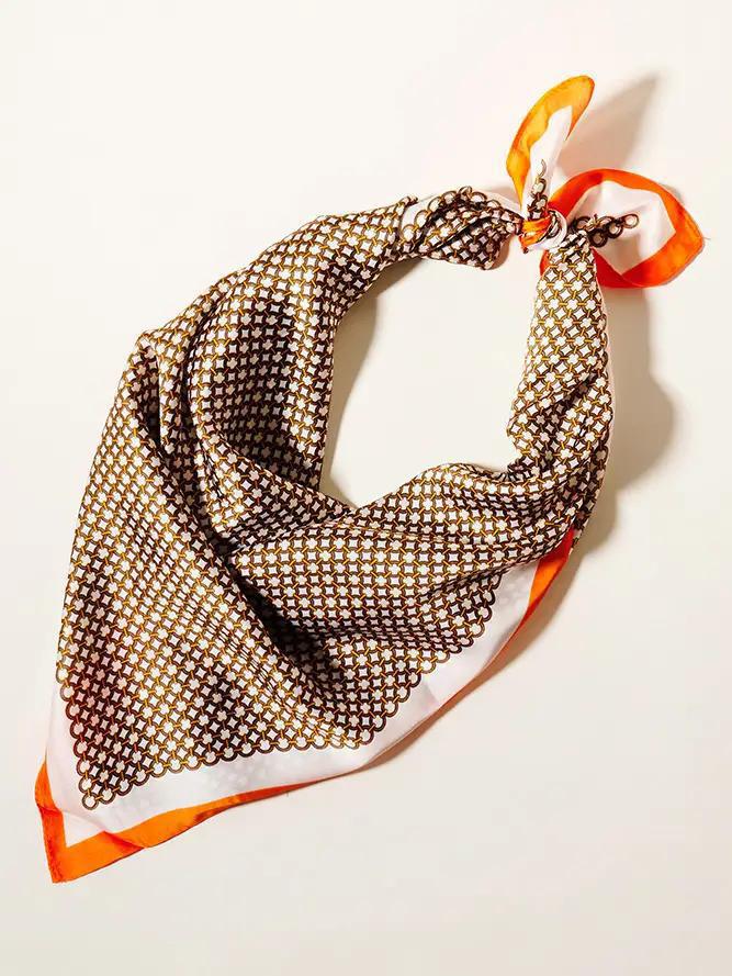 Geo Circle Chain Scarf