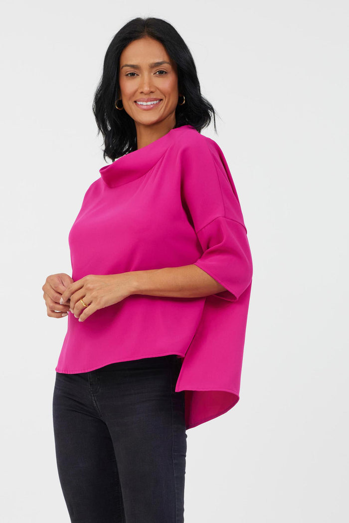 The Audrey Top in Fuchsia