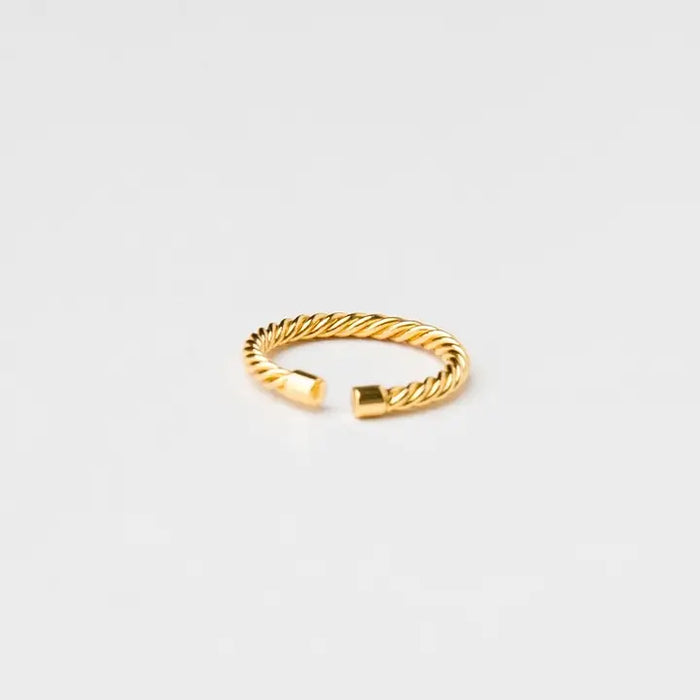 Waterproof Gold Twisted Mini Ring