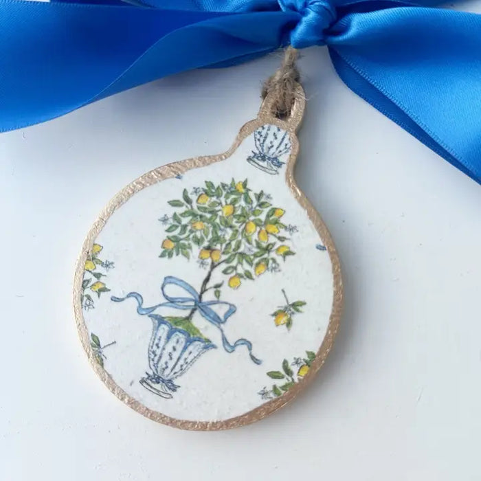 Lemon Tree Topiary Bauble Ornament