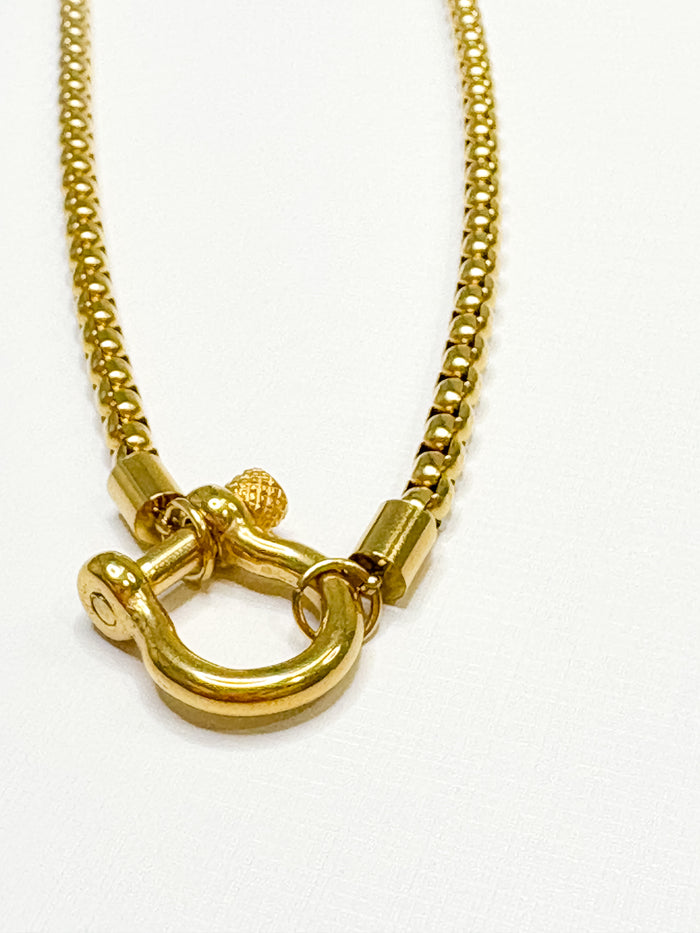 Luxe Pendant Box Chain Necklace
