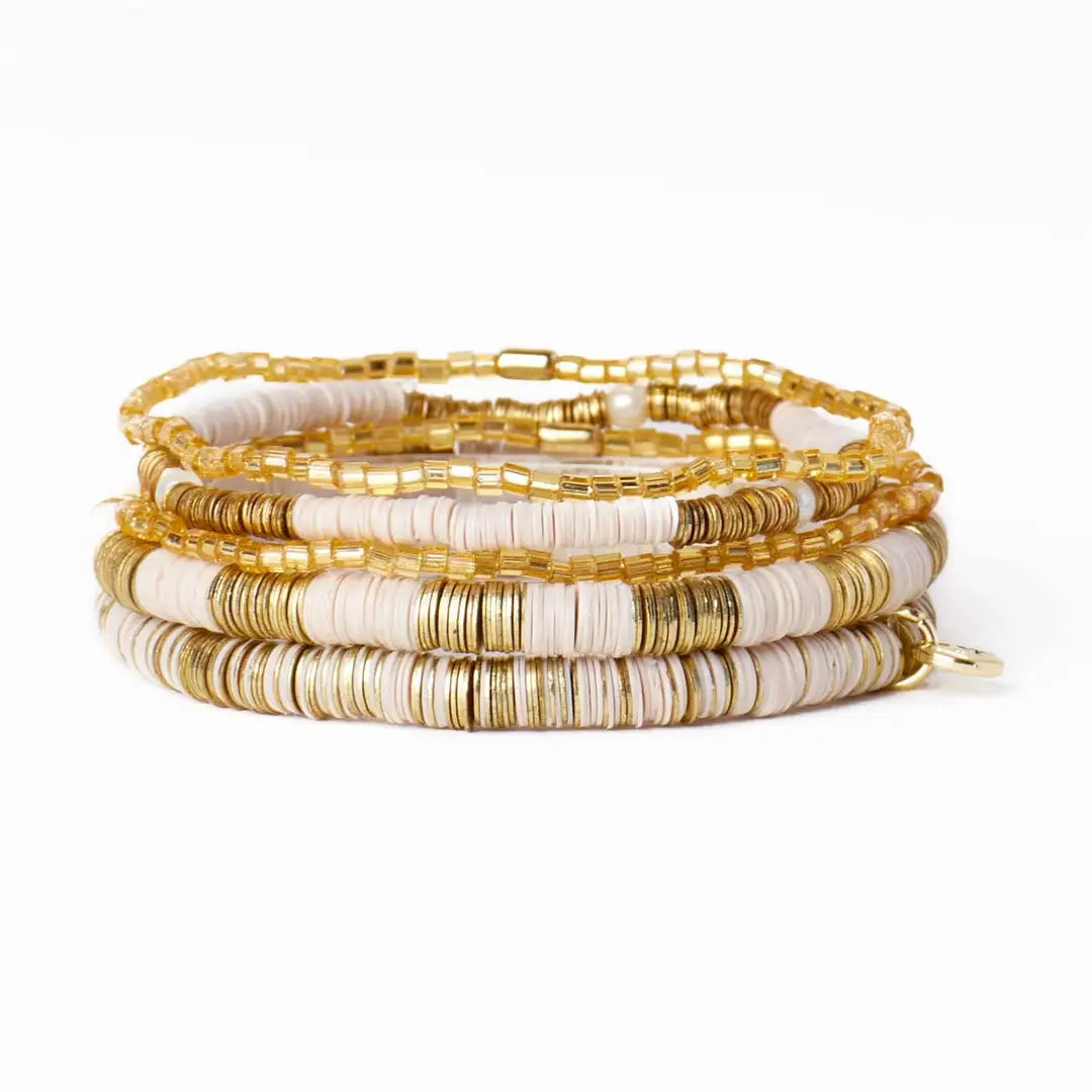 Grace Bracelet Stack of 5 - Ivory