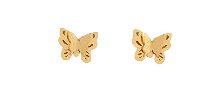 Layered Butterly Gold Studs
