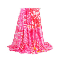 Fun Printed Satin-Like Lightweight Scarf