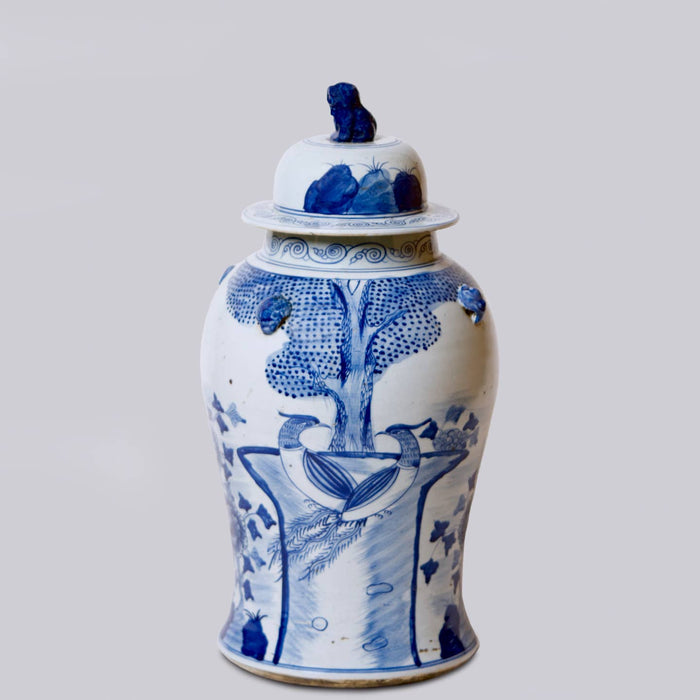 Phoenix Pair Porcelain Temple Jar