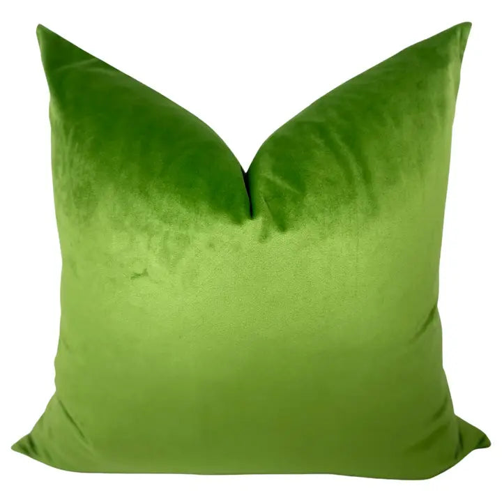 Kelly Green Velvet Pillow