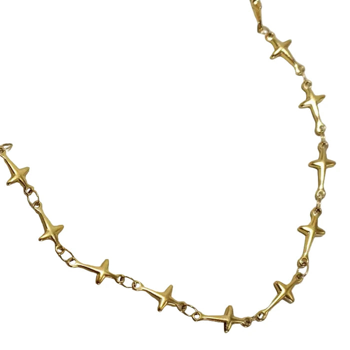 18K Stainless Steel Tarnish Free Cross Necklace