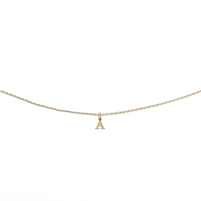 Waterproof Gold Dainty Initial Necklace