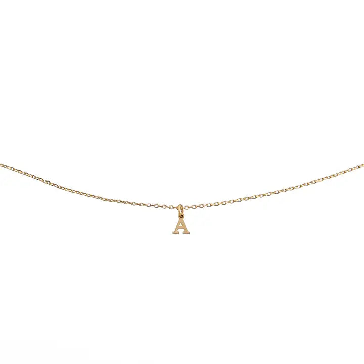 Waterproof Gold Dainty Initial Necklace