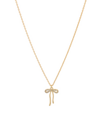 Pave Bow Necklace