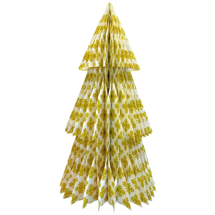 Brushstrokes Citrine 18" 3 Tier Honeycomb Christmas Tree