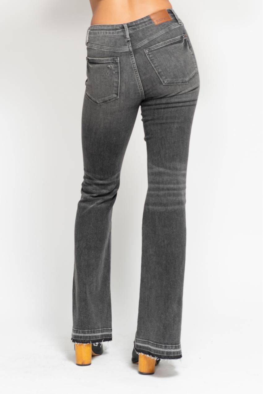 Judy Blue Tummy Control Gray Flare Jeans