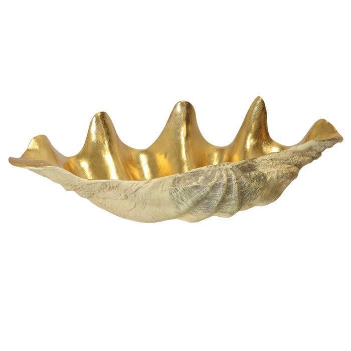 Clam Bowl w/Gold Leaf