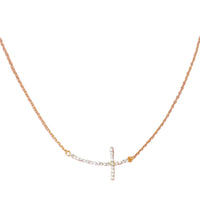 Shiny Side Cross Necklace