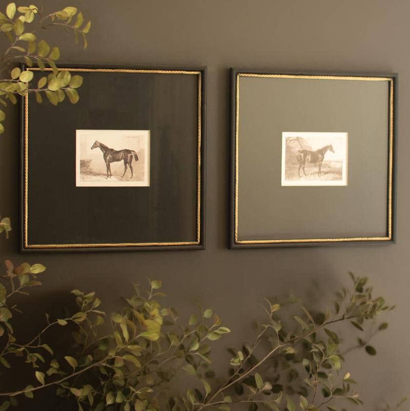 Horse Print Framed Art 19.5"