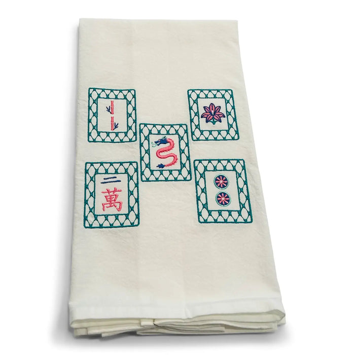 Mahjong Tiles Tea Towel