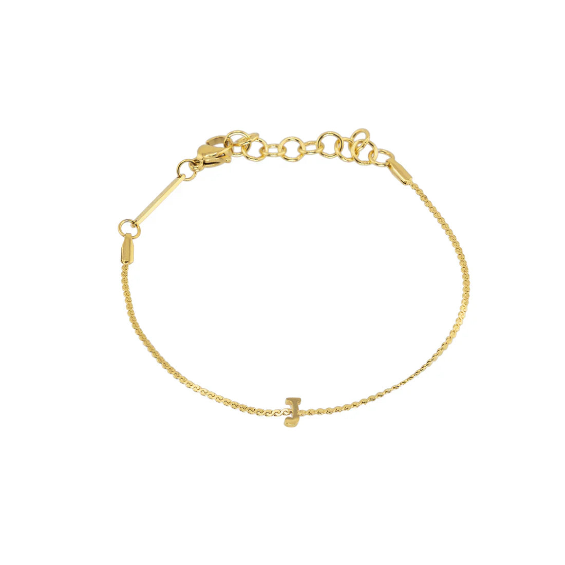 Waterproof Gold Dainty Initial Bracelet