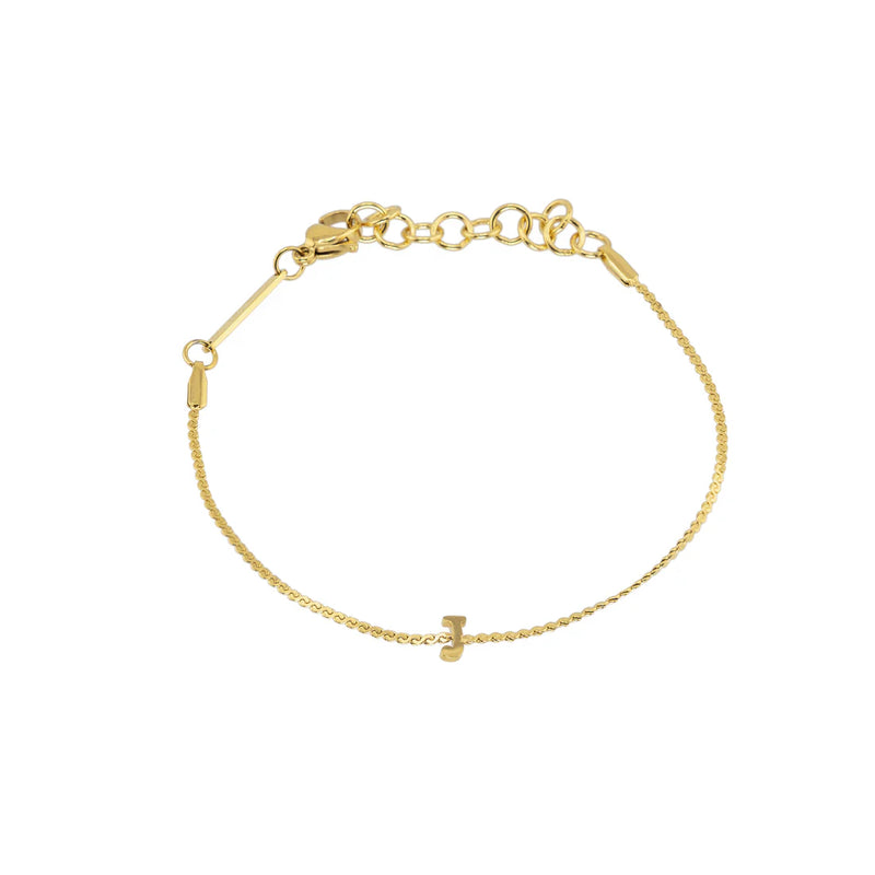 Waterproof Gold Dainty Initial Bracelet
