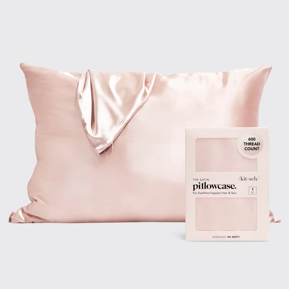 Kitsch: Satin Pillowcase Standard - Blush