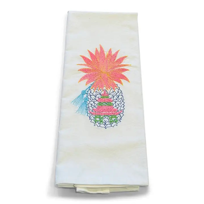 Chinoiserie Pineapple Tea Towel