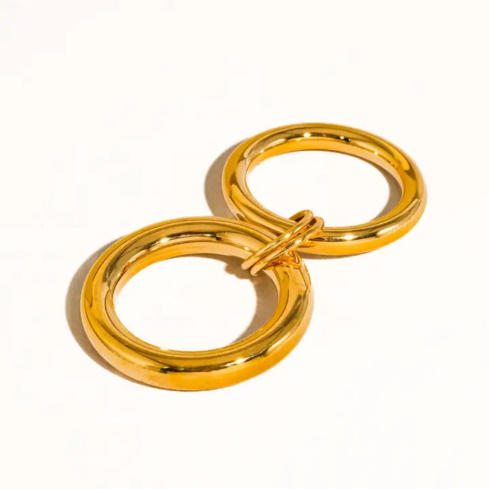 Gravité 18K Gold Non-Tarnish Double Stack Band Ring