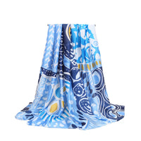 Fun Printed Satin-Like Lightweight Scarf