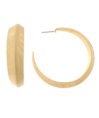 Hand Brushed Brass Dome Hoops