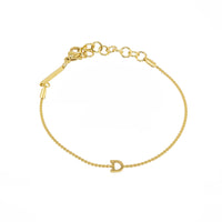 Waterproof Gold Dainty Initial Bracelet