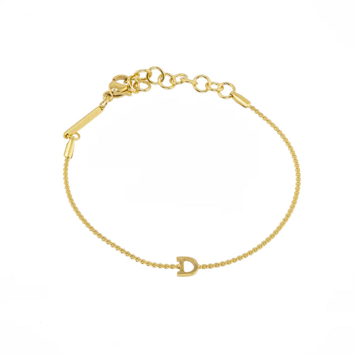 Waterproof Gold Dainty Initial Bracelet