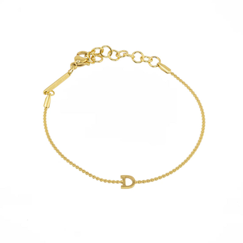Waterproof Gold Dainty Initial Bracelet