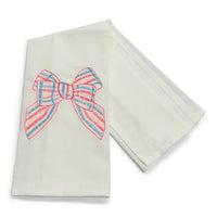 Pink Preppy Bow Tea Towel