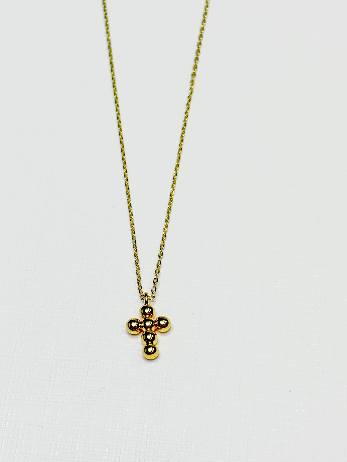 Mini Dot Cross Pendant Necklace