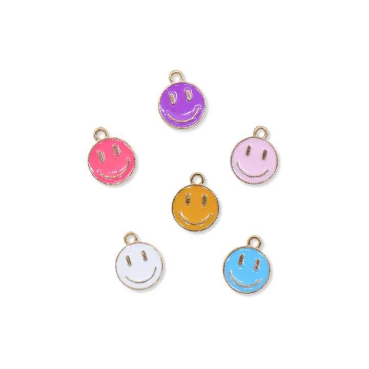 Gold Smiley Face Charms