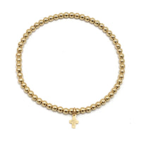 Erin Gray 3mm Gold Filled Karma Waterproof Bracelet with Luxe Cross