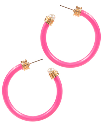 Color Coated Metal & Edge Pearl Hoops