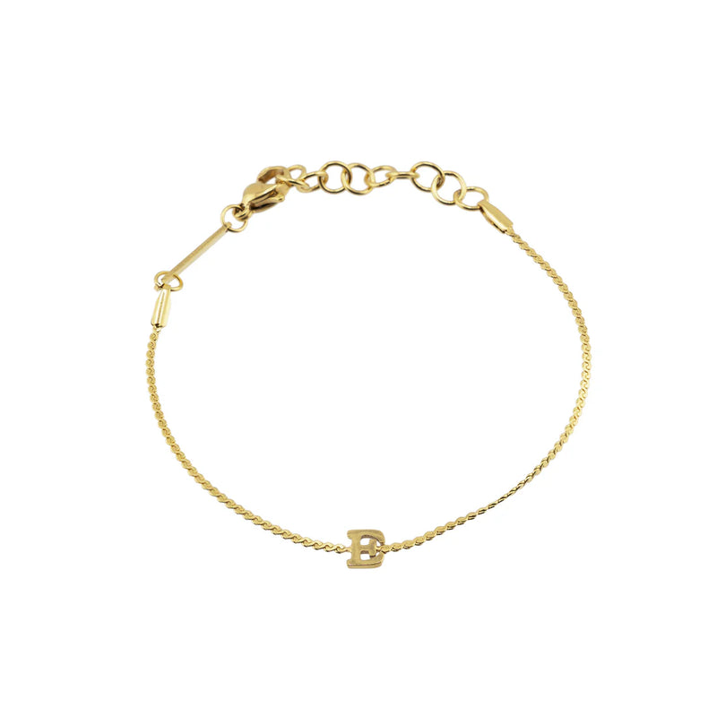Waterproof Gold Dainty Initial Bracelet