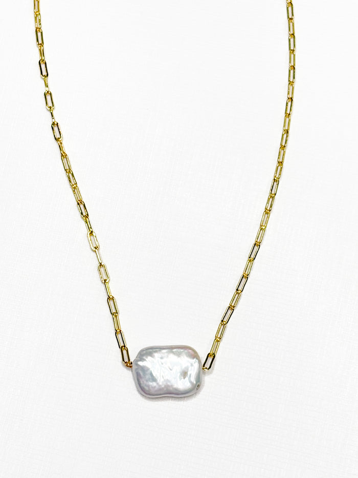 Hannah Baroque Pearl Chain Necklace