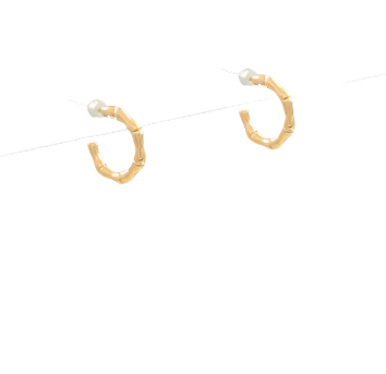 Bamboo Shape Metal Hoops