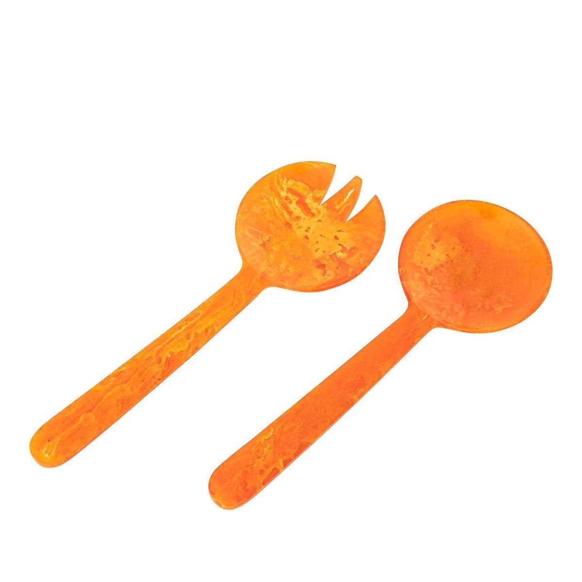 Orange Resin Salad Servers