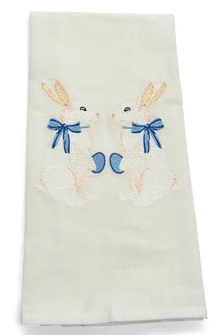 White Bunnies Towel White