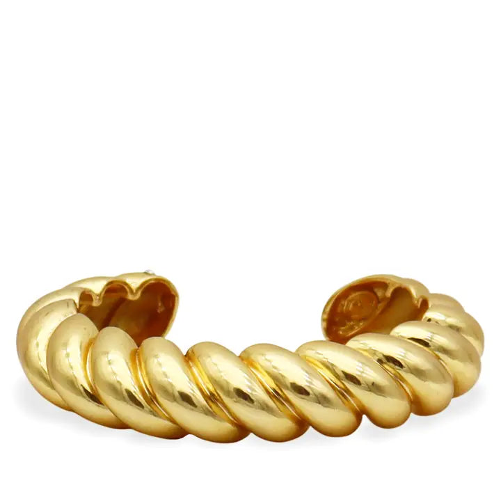 Karine Sultan: Twisted Rope Bracelet - 24K Gold Plated
