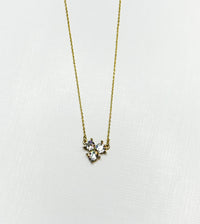Faceted Trio Crystals Necklace