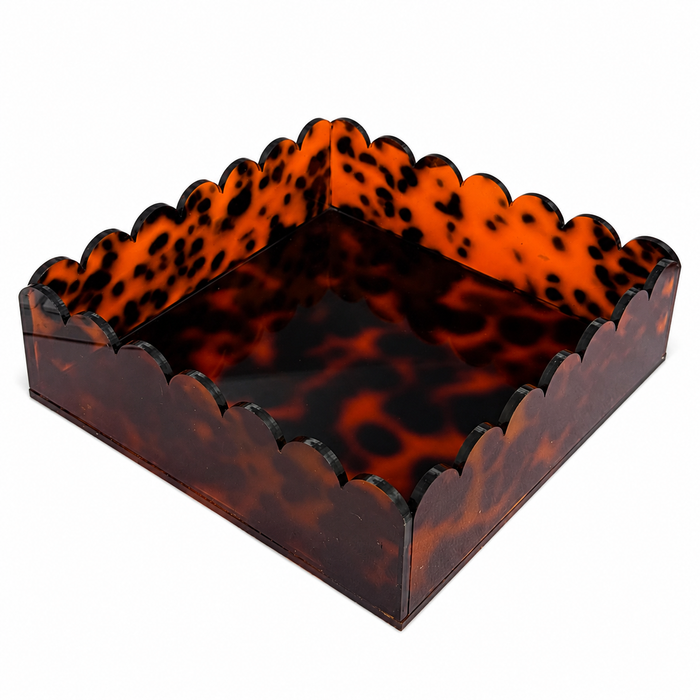 Scalloped Tortoise Shell Tray
