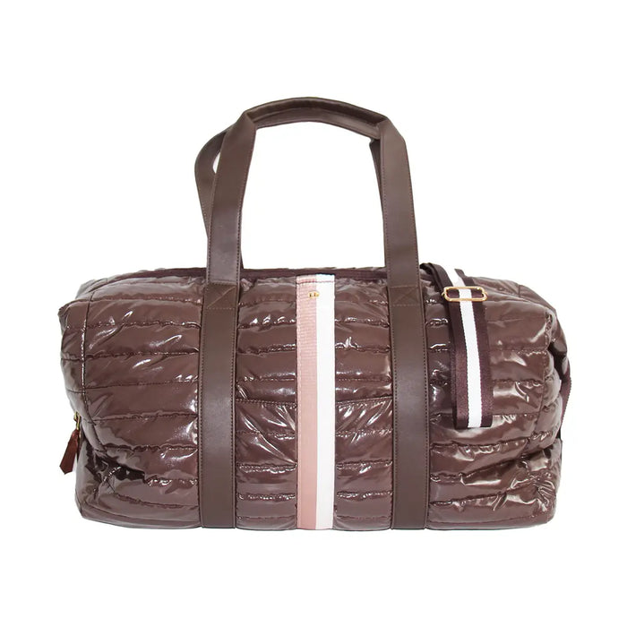 The Cassie Weekender Puffer Duffle Bag Cocoa