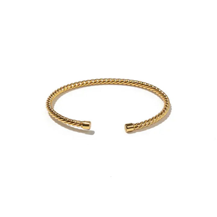 24K Gold Twisted Mini Bangle