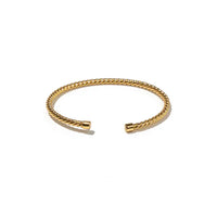 24K Gold Twisted Bangle