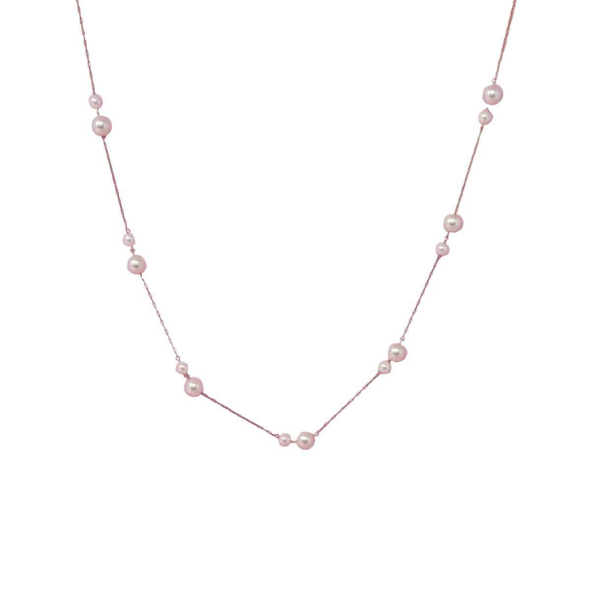 Lovely Lady Dainty Pearl Necklace
